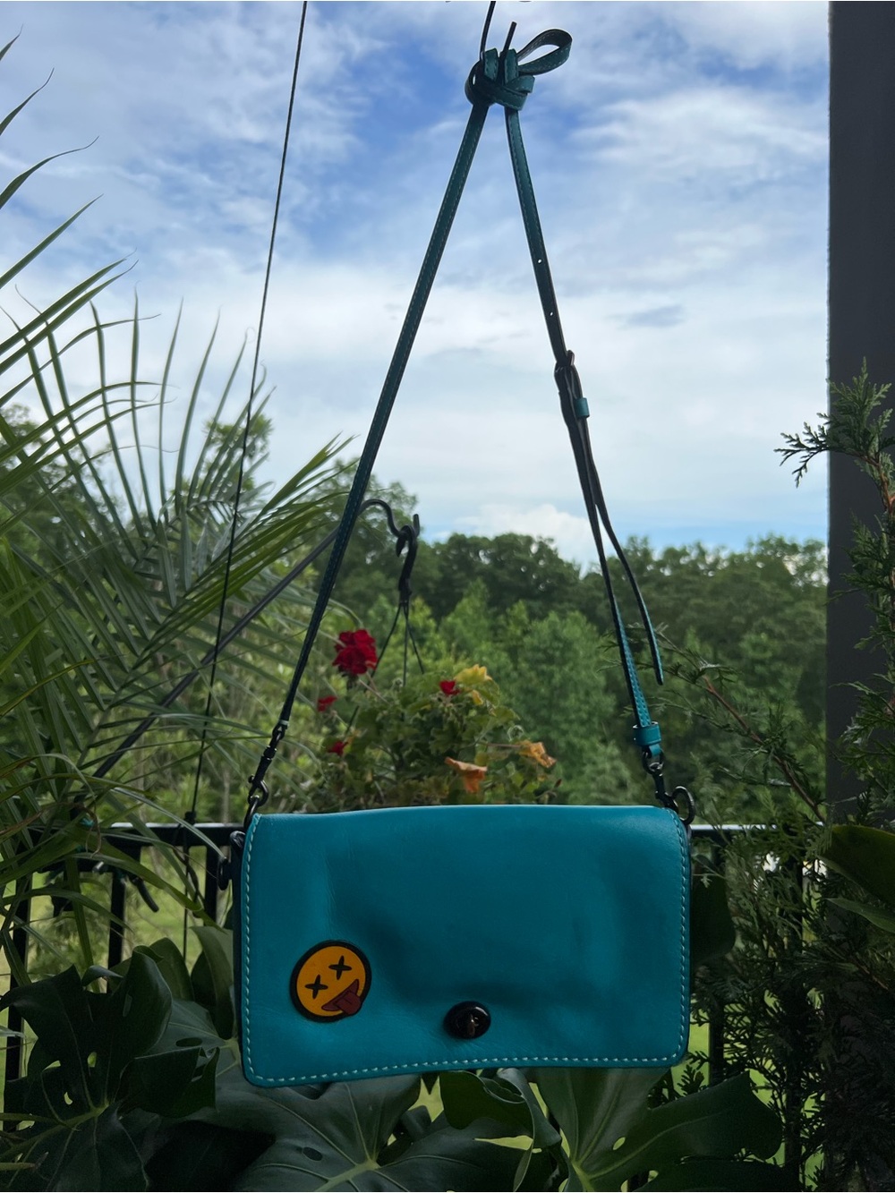 Coach Dinky Turquoise Bag Emoji - please make an offer when I get back!